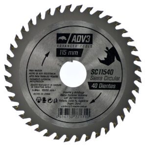 DISCO DE SIERRA CIRCULAR DE 115 MM 40 DIENTES